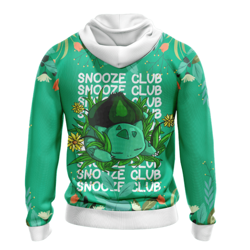 POKEMON Bulbasaur Snooze Club Zip Up Hoodie