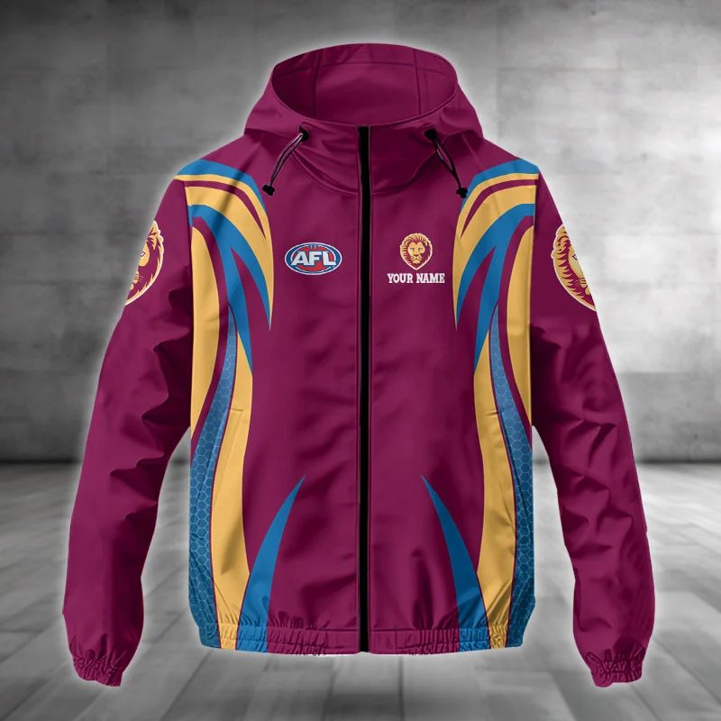 Brisbane Lions Custom Name Special Edition Full Zip Hoodie