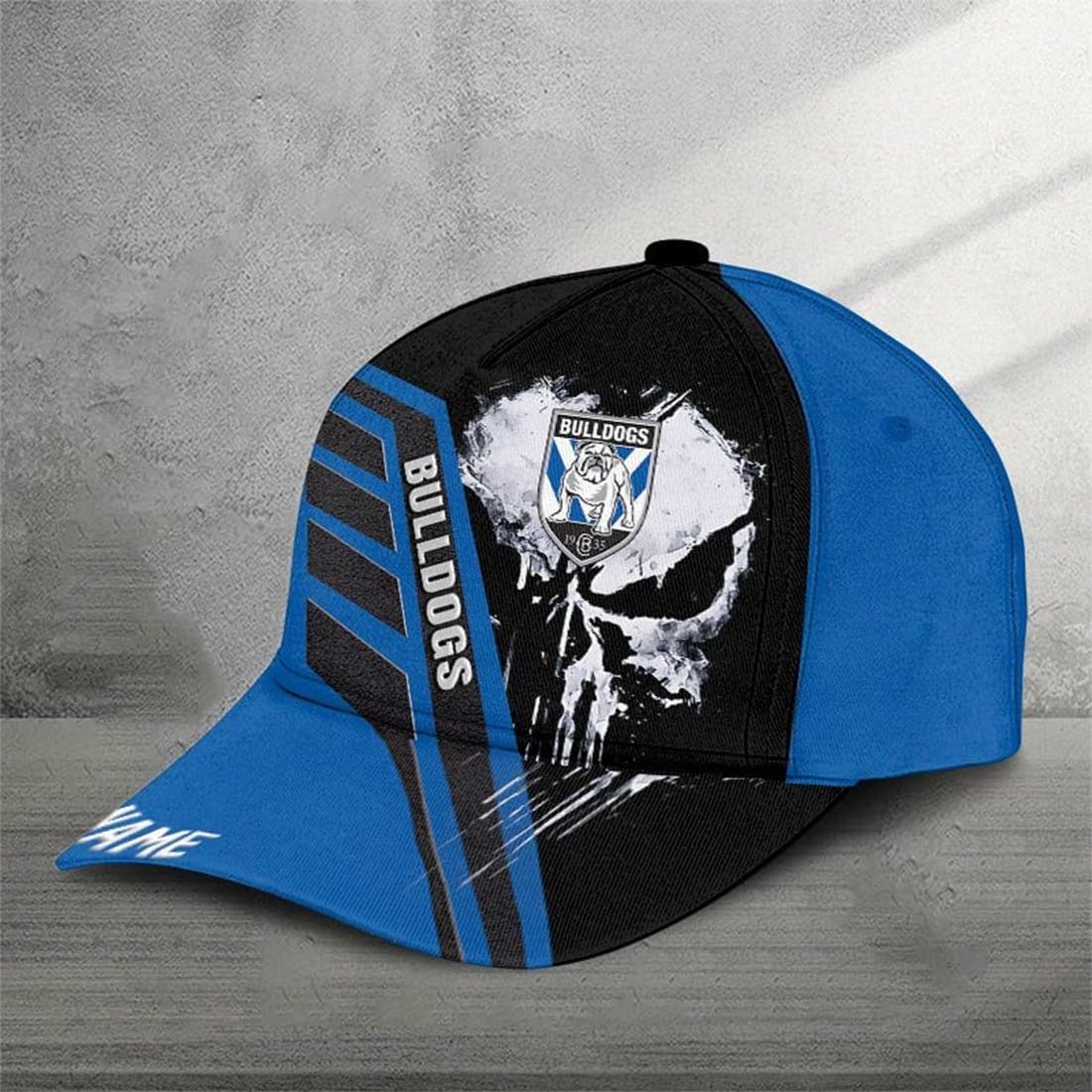 Canterbury-Bankstown Bulldogs Custom Name Special Edition Punisher Skull Cap