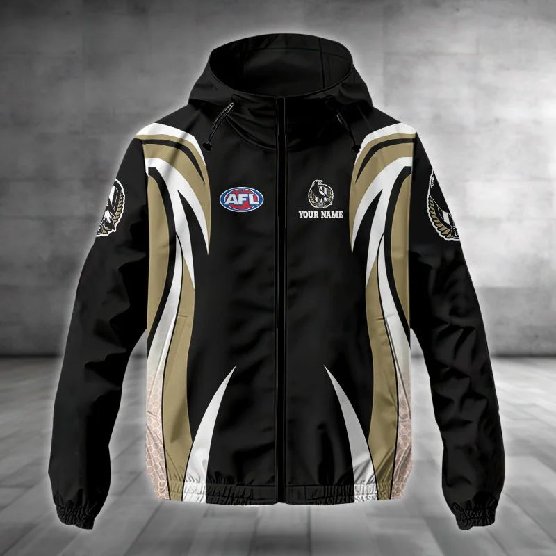 Collingwood Magpies Custom Name Special Edition Full Zip Hoodie