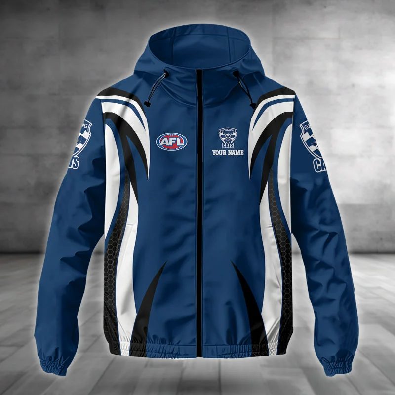 Geelong Cats Custom Name Special Edition Full Zip Hoodie