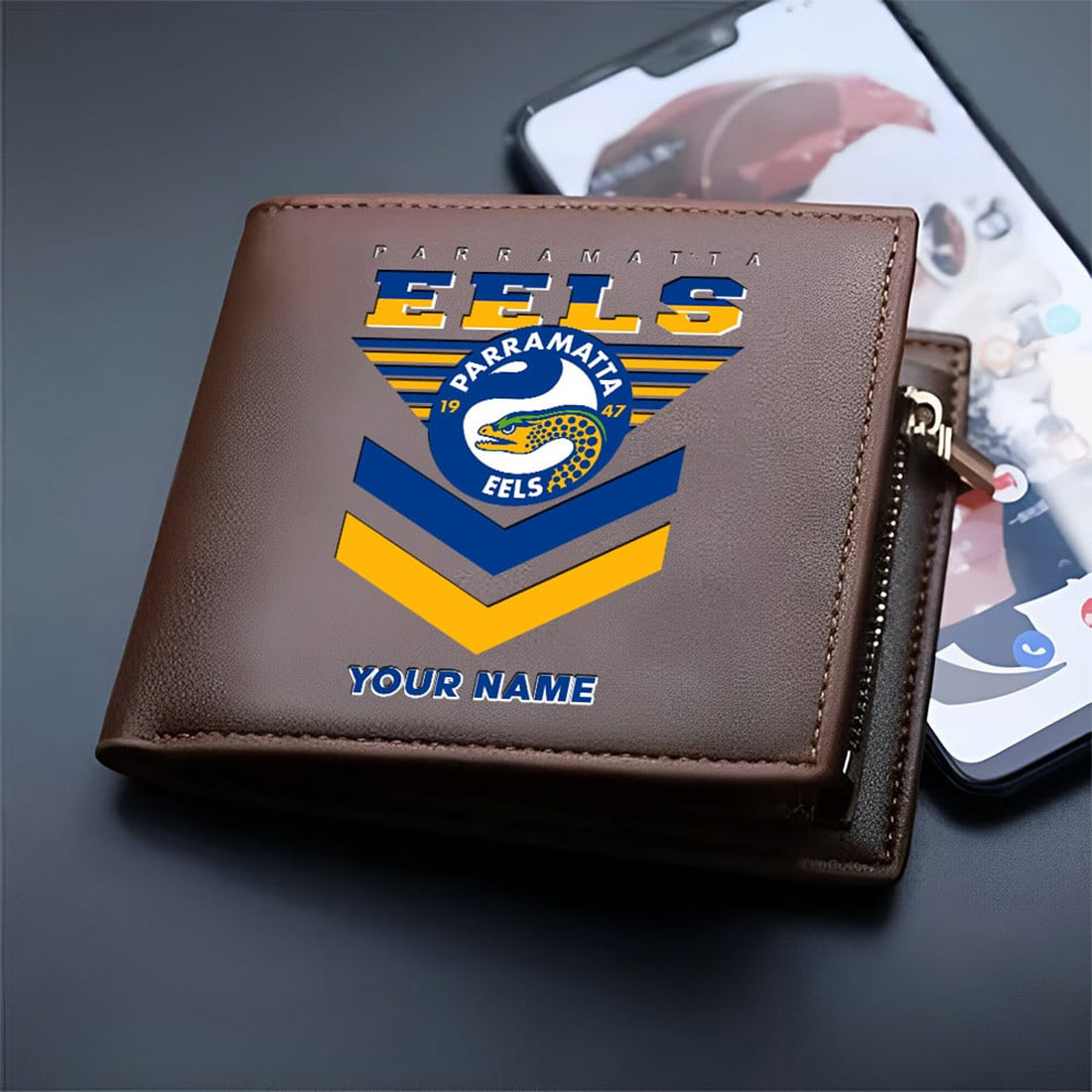 Parramatta Eels Custom Name Special Edition Leather Wallet