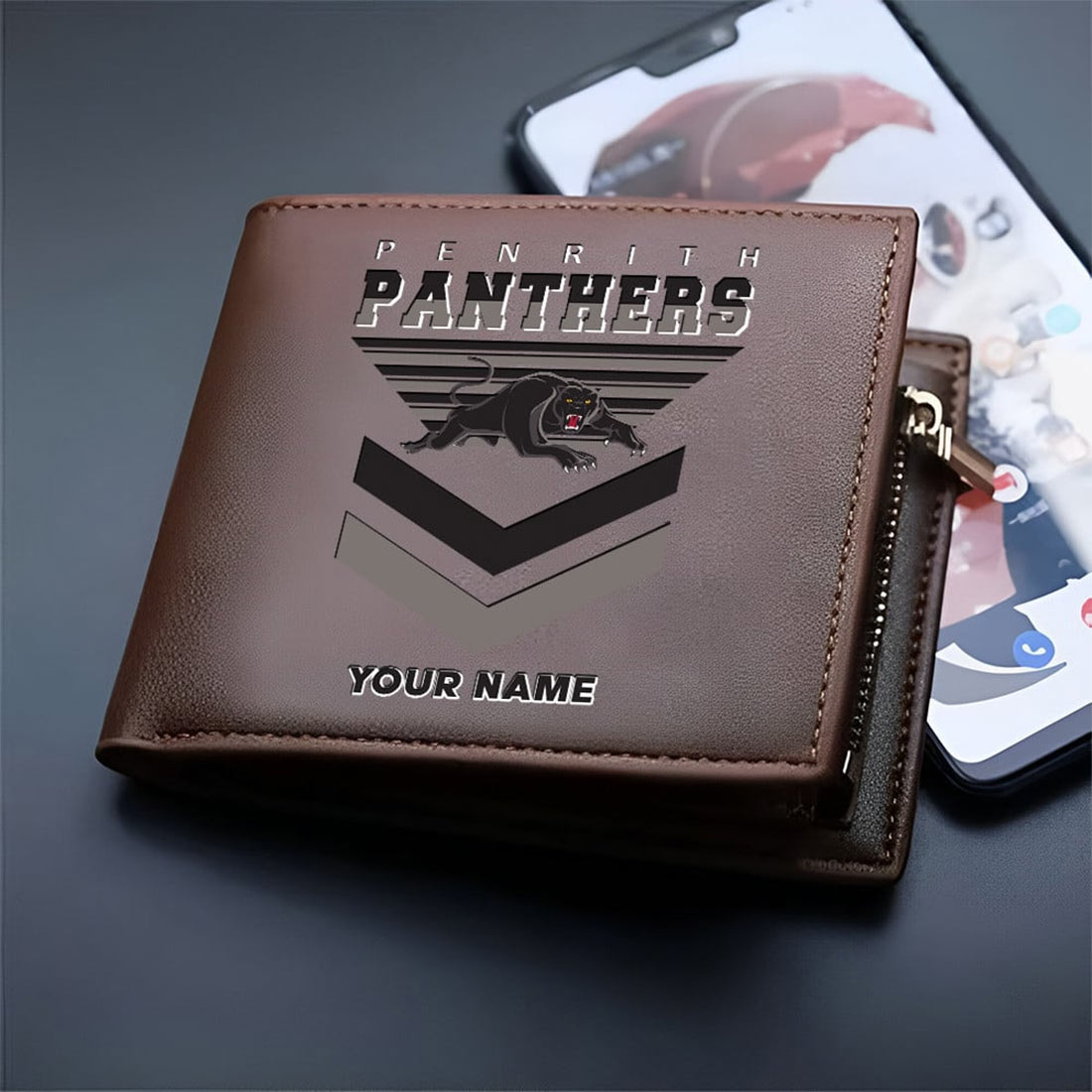 Penrith Panthers Custom Name Special Edition Leather Wallet