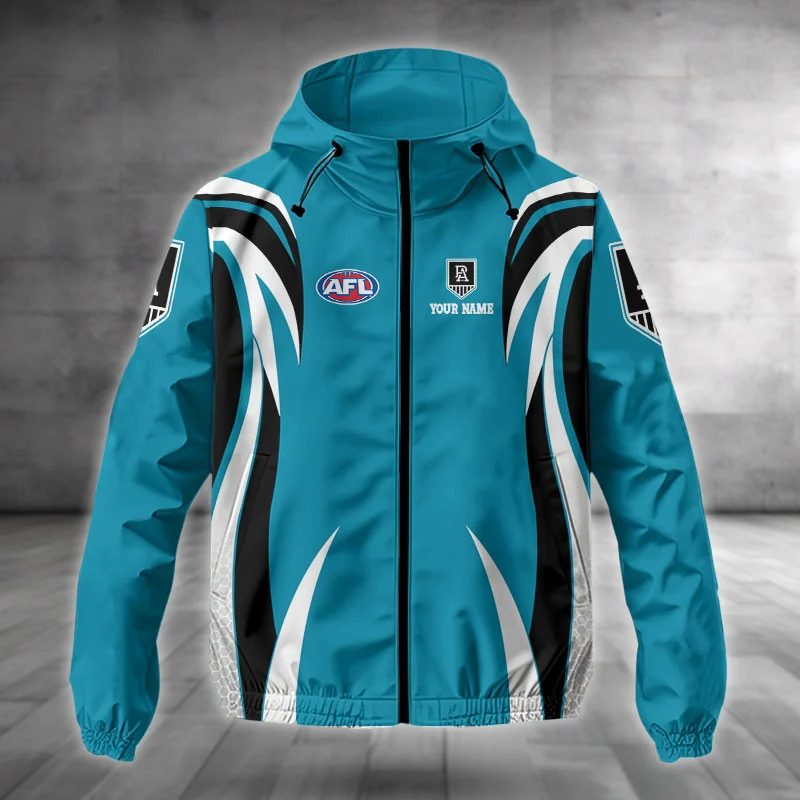 Port Adelaide Power Custom Name Special Edition Full Zip Hoodie