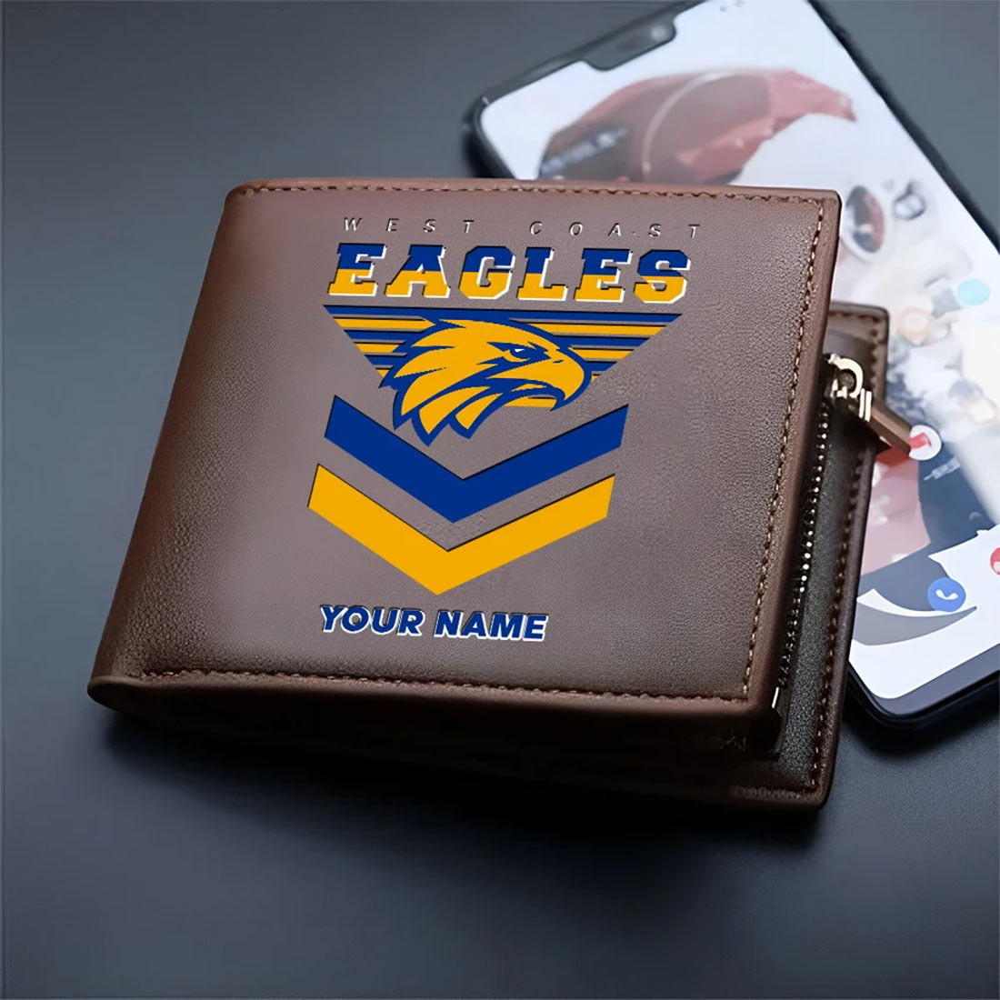 West Coast Eagles Custom Name Special Edition Leather Wallet