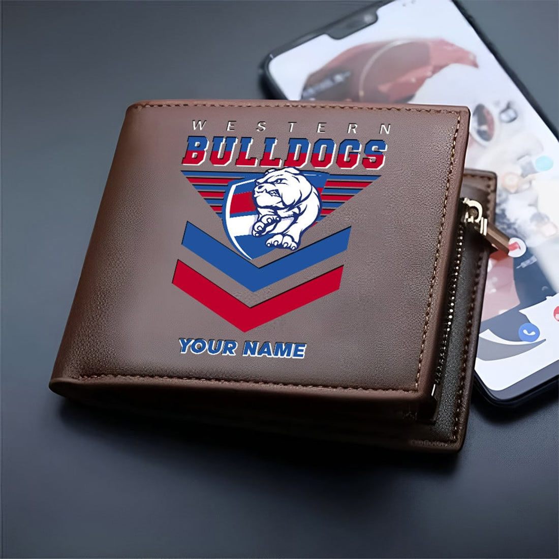 Western Bulldogs Custom Name Special Edition Leather Wallet