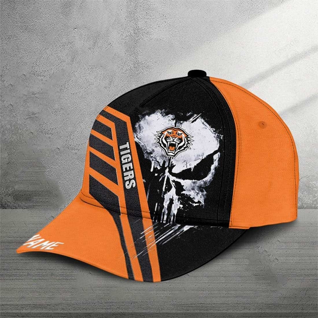 Wests Tigers Custom Name Special Edition Punisher Skull Cap