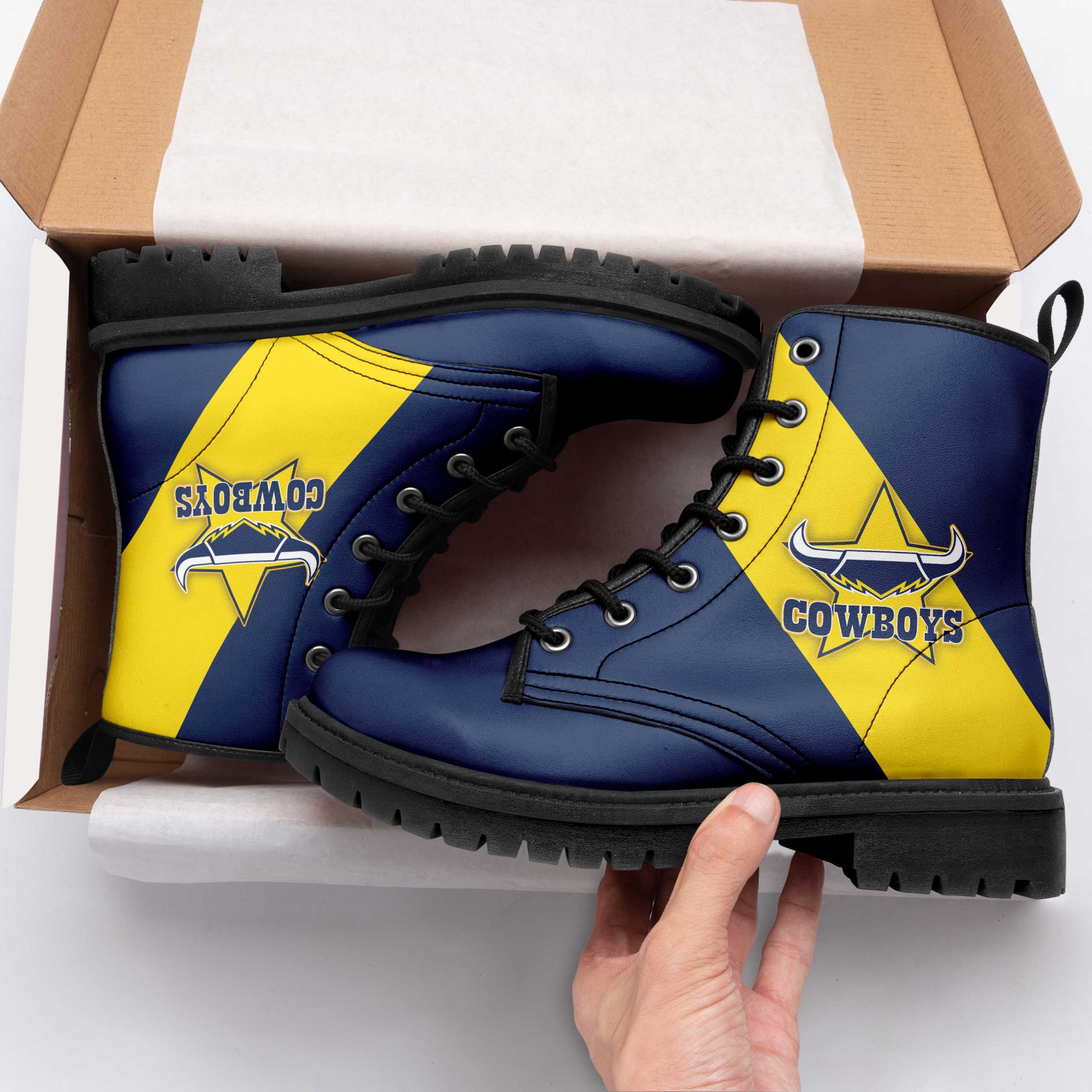 NRL North Queensland Cowboys Leather Boots