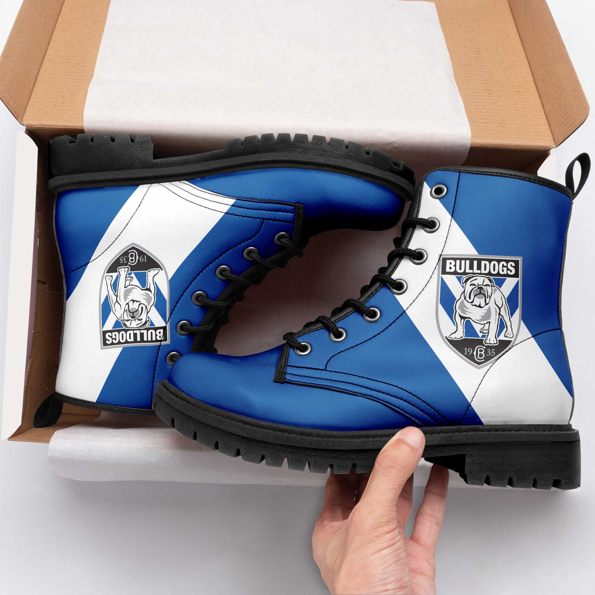 NRL Canterbury-Bankstown Bulldogs Leather Boots