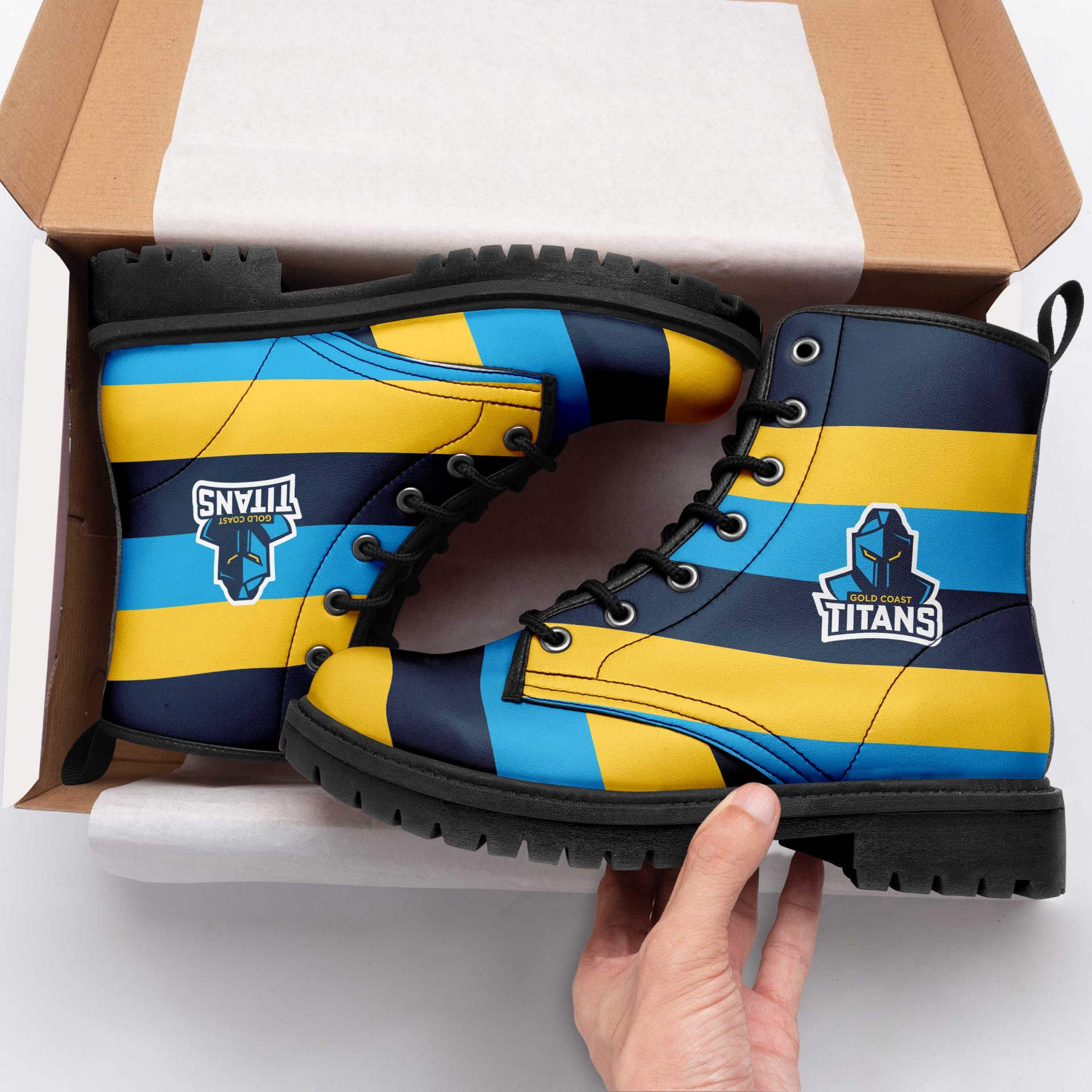 NRL Gold Coast Titans Leather Boots