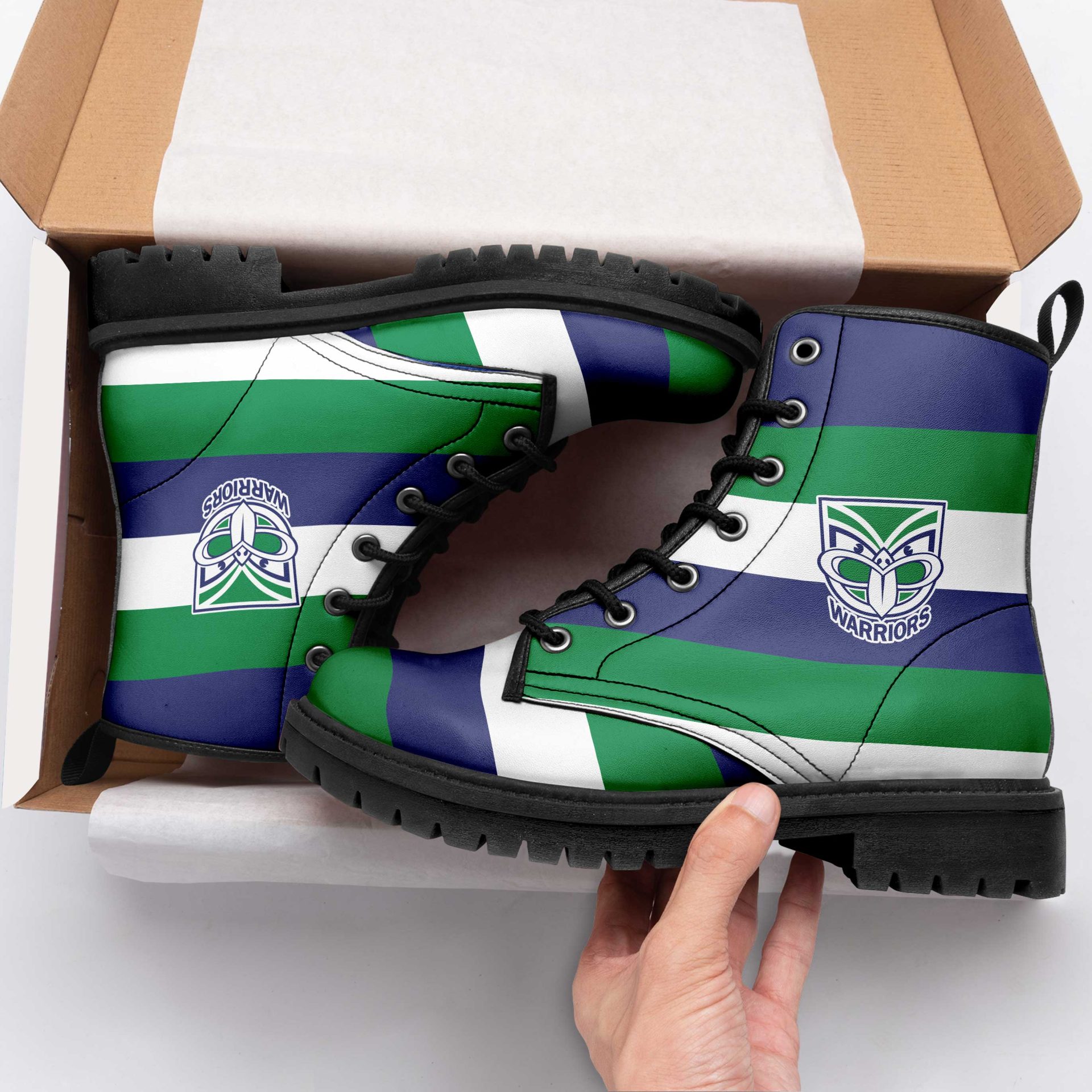 NRL New Zealand Warriors Leather Boots