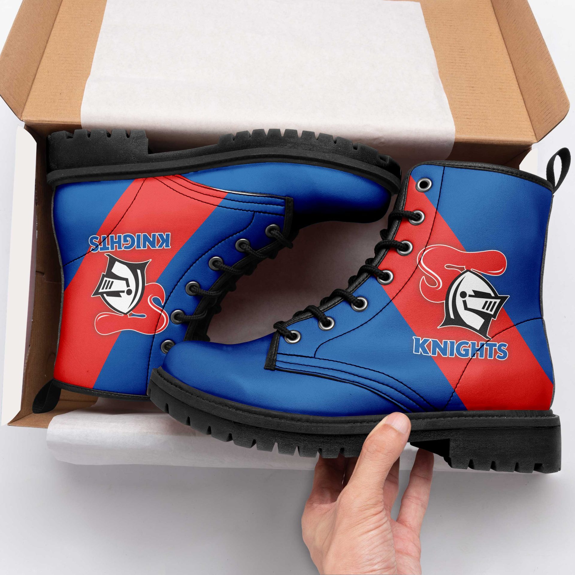 NRL Newcastle Knights Leather Boots