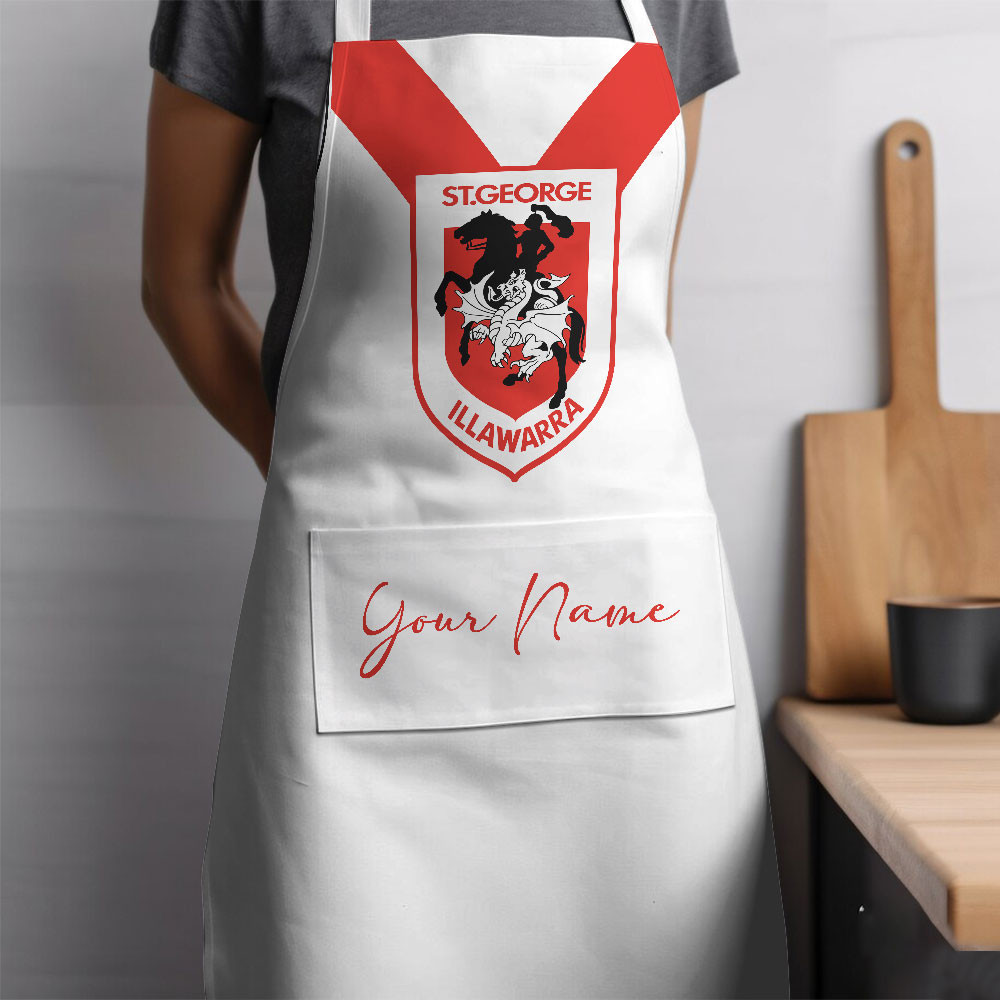 NRL St. George Illawarra Dragons Custom Name New Edition Apron
