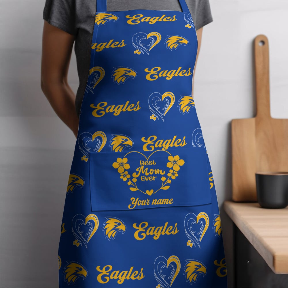 AFL West Coast Eagles Custom Name Gift For Mom Apron